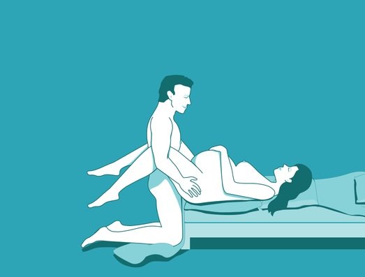 posiciones sexuales para embarazada en la cama imagenes